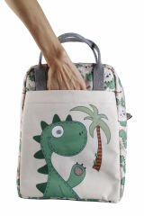 Dinozor Temalı L Boy Su Geçirmez Çocuk Çantası – Okul ve Günlük Kullanım