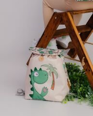 Dinozor Temalı S Boy Su Geçirmez Yıkanabilir Çocuk Okul Çantası Anaokulu Kreş Çantası