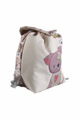 Kedi Temalı S Boy Su Geçirmez Yıkanabilir Çocuk Okul Çantası Anaokulu Kreş Çantası