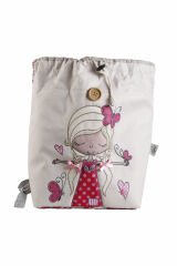 Kelebekli Kız Temalı S Boy Su Geçirmez Yıkanabilir Çocuk Okul Çantası Anaokulu Kreş Çantası