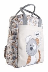 Köpek Temalı L Boy Su Geçirmez Çocuk Çantası – Okul ve Günlük Kullanım