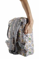 Maymun Temalı L Boy Su Geçirmez Çocuk Çantası – Okul ve Günlük Kullanım