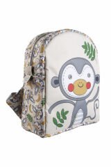 Maymun Temalı M Boy Su Geçirmez Çocuk Çantası –İlkokul, Anaokulu ve Günlük Kullanım