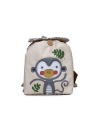 Maymun Temalı S Boy Su Geçirmez Yıkanabilir Çocuk Okul Çantası Anaokulu Kreş Çantası