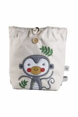 Maymun Temalı S Boy Su Geçirmez Yıkanabilir Çocuk Okul Çantası Anaokulu Kreş Çantası