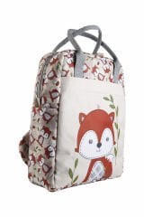 Tilki Temalı L Boy Su Geçirmez Çocuk Çantası – Okul ve Günlük Kullanım