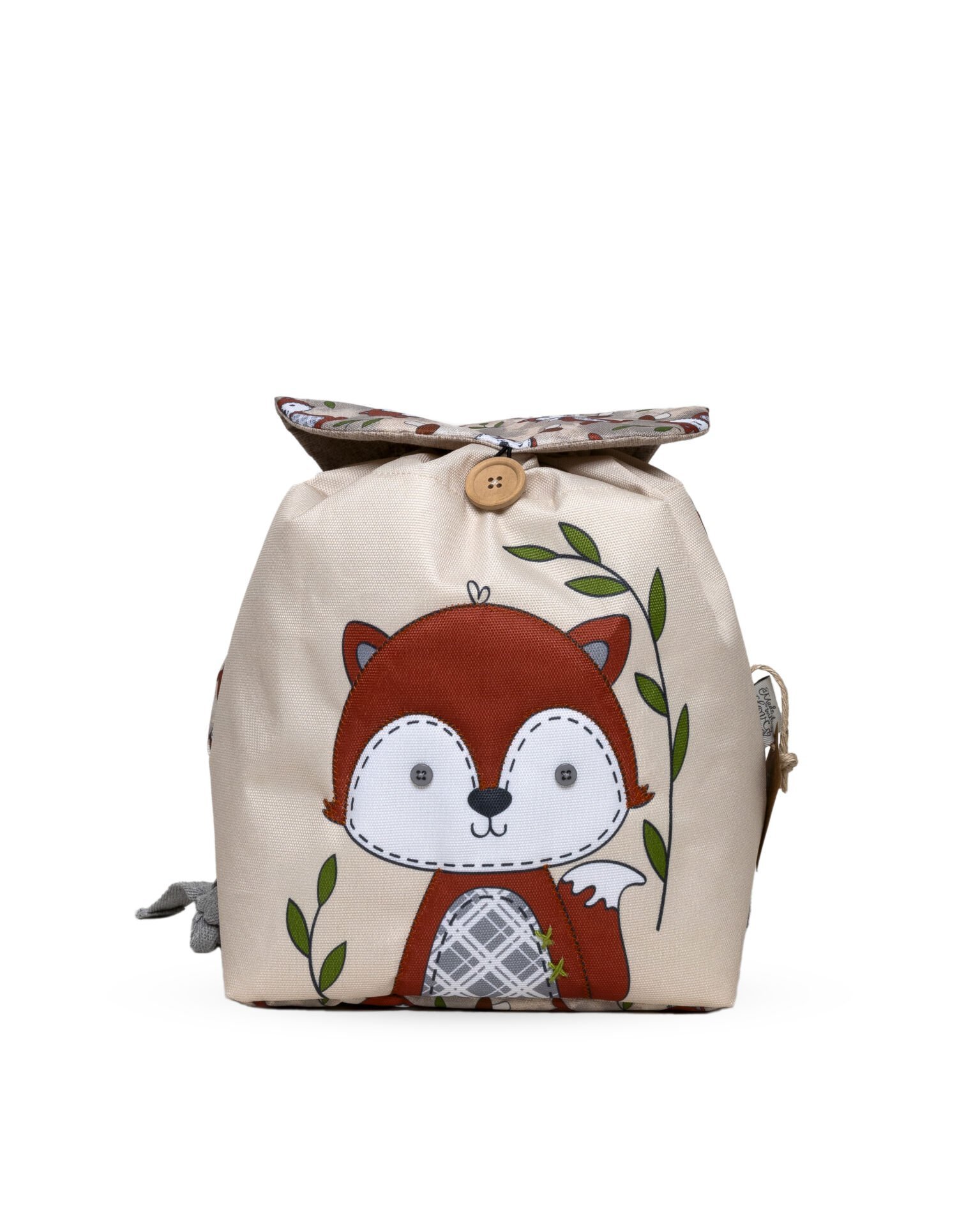 Tilki Temalı S Boy Su Geçirmez Yıkanabilir Çocuk Okul Çantası Anaokulu Kreş Çantası
