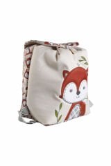 Tilki Temalı S Boy Su Geçirmez Yıkanabilir Çocuk Okul Çantası Anaokulu Kreş Çantası