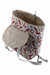 Tilki Temalı S Boy Su Geçirmez Yıkanabilir Çocuk Okul Çantası Anaokulu Kreş Çantası