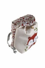 Tilki Temalı S Boy Su Geçirmez Yıkanabilir Çocuk Okul Çantası Anaokulu Kreş Çantası