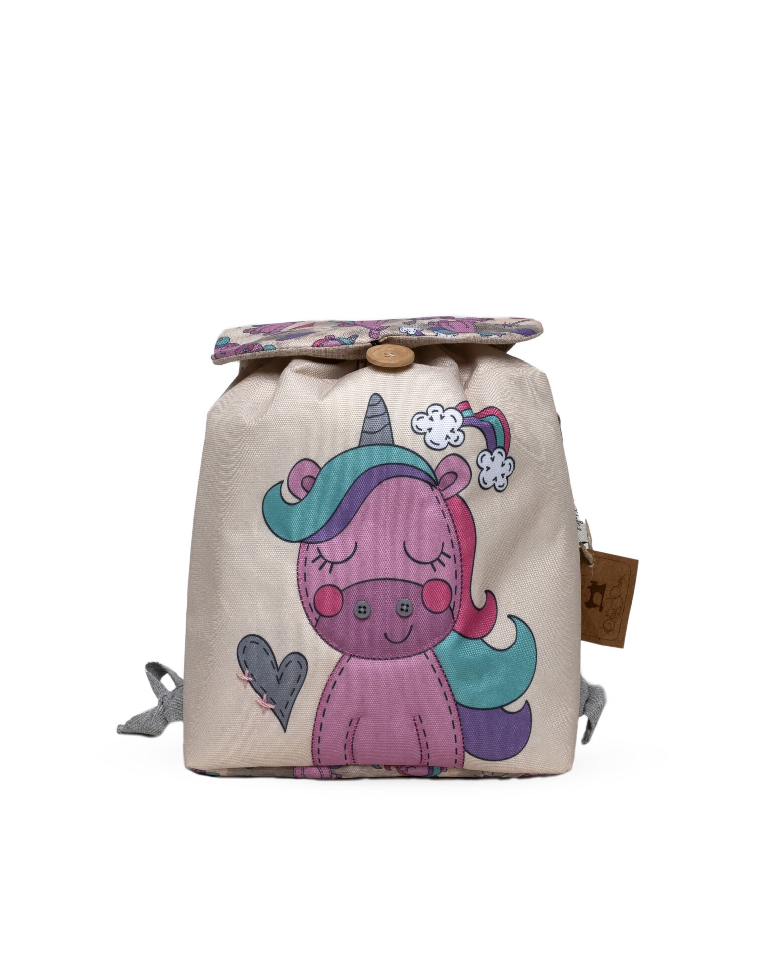Unicorn Temalı S Boy Su Geçirmez Yıkanabilir Çocuk Okul Çantası Anaokulu Kreş Çantası