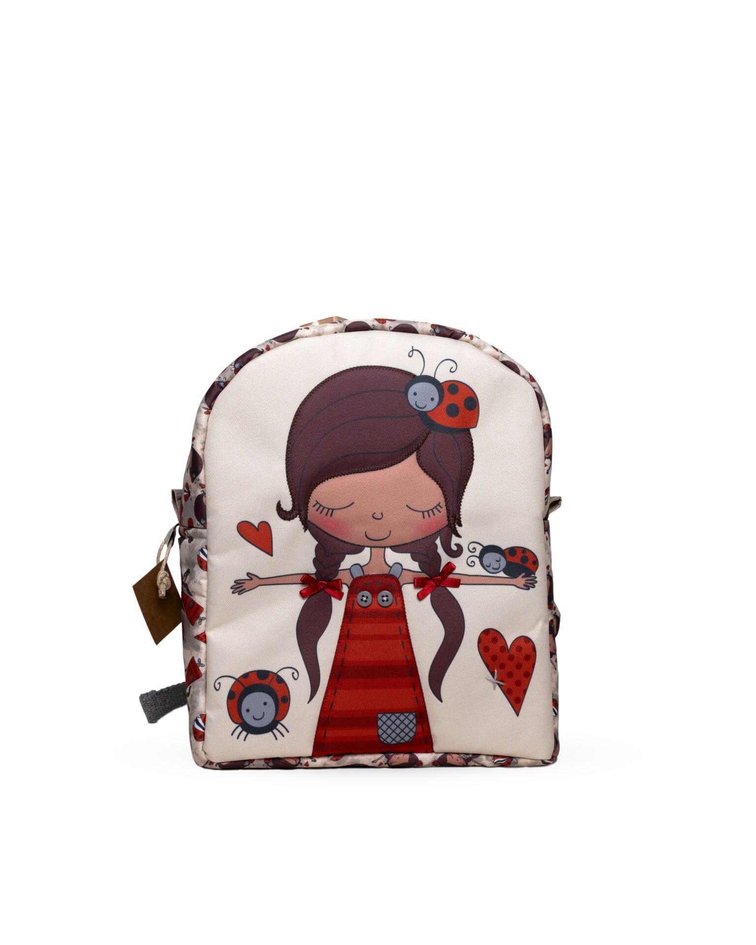 Uğur Böceği Temalı M Boy Su Geçirmez Çocuk Çantası –İlkokul, Anaokulu ve Günlük Kullanım