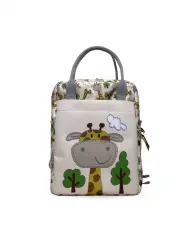 Zürafa Temalı L Boy Su Geçirmez Çocuk Çantası – Okul ve Günlük Kullanım