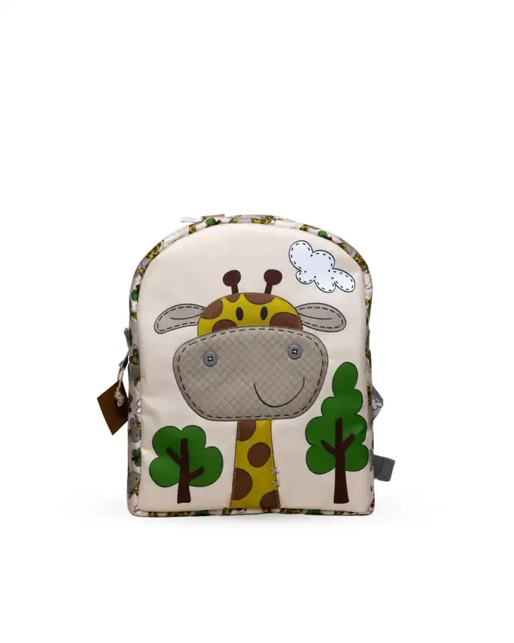 Zürafa Temalı M Boy Su Geçirmez Çocuk Çantası –İlkokul, Anaokulu ve Günlük Kullanım