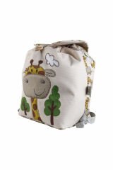 Zürafa Temalı S Boy Su Geçirmez Yıkanabilir Çocuk Okul Çantası Anaokulu Kreş Çantası