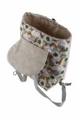 Zürafa Temalı S Boy Su Geçirmez Yıkanabilir Çocuk Okul Çantası Anaokulu Kreş Çantası