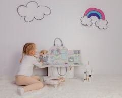 Doll House ''Katlanabilir Çanta Bebek Oyun Evi - Bebek Hediyeli